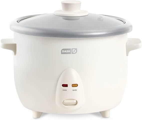 Dash Family Sized Rice Cooker, 20-Cup Nonstick Pot, Cream