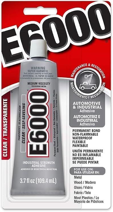E6000 Medium Viscosity Automotive and Industrial Adhesive by Eclectic Products, 3.7 fl oz