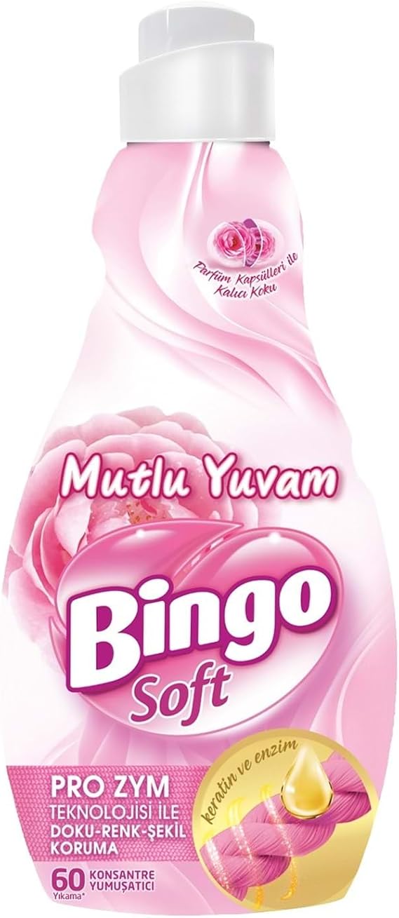Bingo Soft Konsantre Çamaşır Yumuşatıcısı, Mutlu Yuvam, 1440 Ml