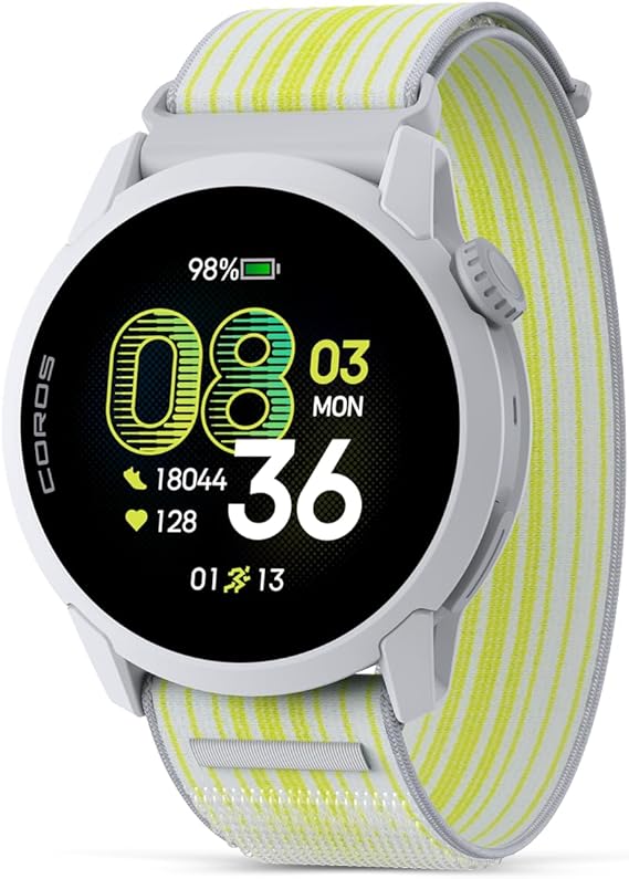 COROS PACE 4 Ultralight Sport GPS Watch for Run- White Nylon, Standard | 1.2" AMOLED Touchscreen,19 days of daily use, Voice Control, Advanced