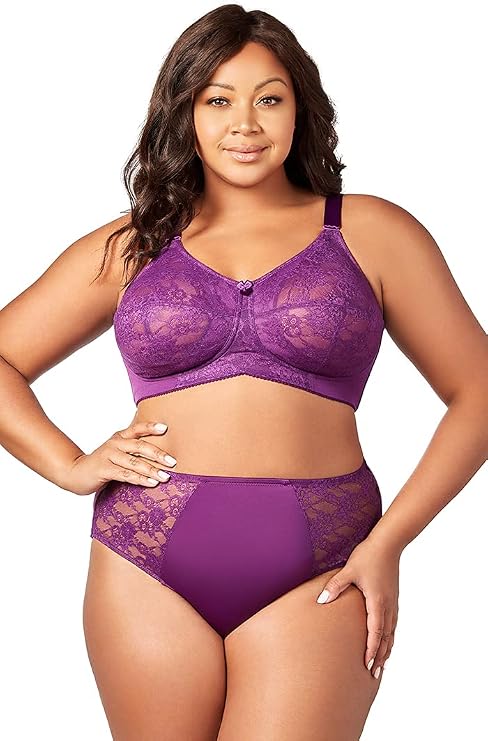 Elila Jacquard Full Coverage Full Support Softcup 1305 | Women's Plus Size