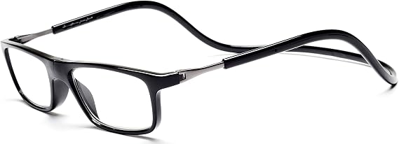 Magnetic Reading Glasses Hang Neck Adjustable Temples for Men or Women