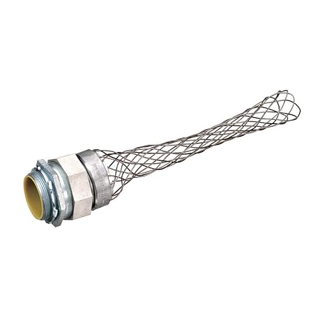 Hubbell 074093512 Straight Liquid Tight Grip, Insulated with Mesh, 1/2"