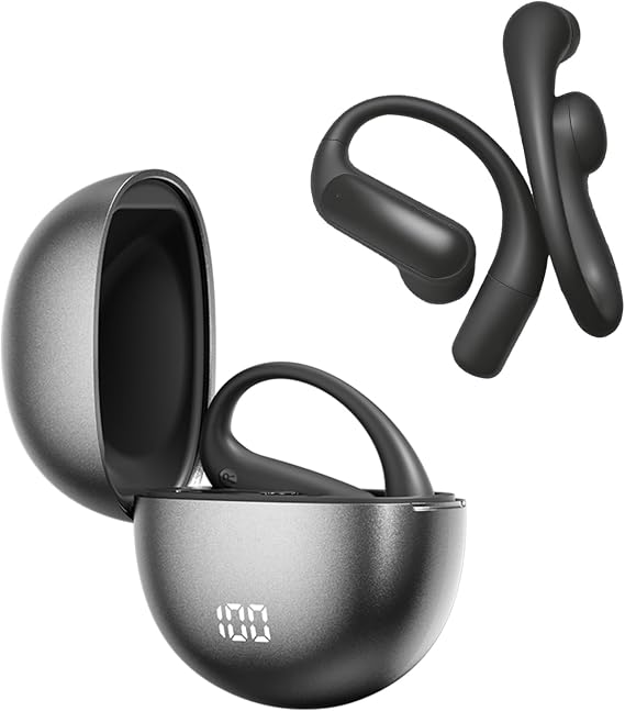 Out of Ear Wireless Open Ear Earbuds Over The Ear with Ear Hooks Open Ear Headphones Bluetooth Over Ear Earbuds Bone Conduction Headphones Earphones Wireless
