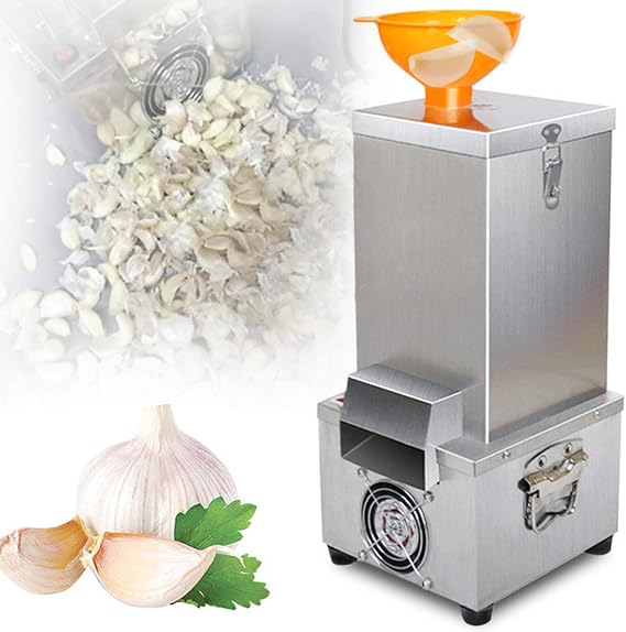 Industrial Garlic Peeling Machine 180W with Hopper 25KG/H, Electric Garlic Separating Machine, Commercial Stainless Steel Garlic Peeling Machine- Tool for Restaurant & Kitchen
