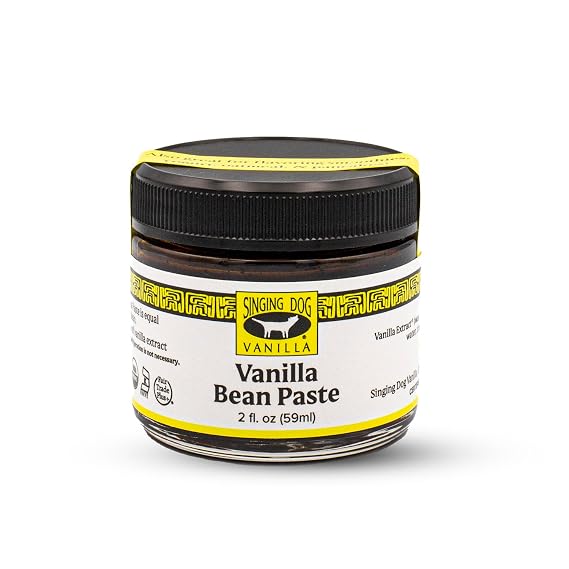 Singing Dog Vanilla Bean Paste, 2 oz - 1 Tbsp Equals 1 Whole Vanilla Bean - Gluten-Free, Kosher Pareve, Non-GMO, Corn-Free, No Soy - Real Vanilla Specks