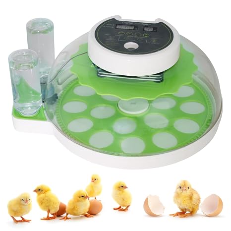18 Egg Incubator, Automatic Egg Incubator for Hatching Eggs with Temperature & Humidity Control, Egg Candler, Automatic Egg Turner, Automatic Water Adding, Incubator for Hatching Chicken Duck Quail