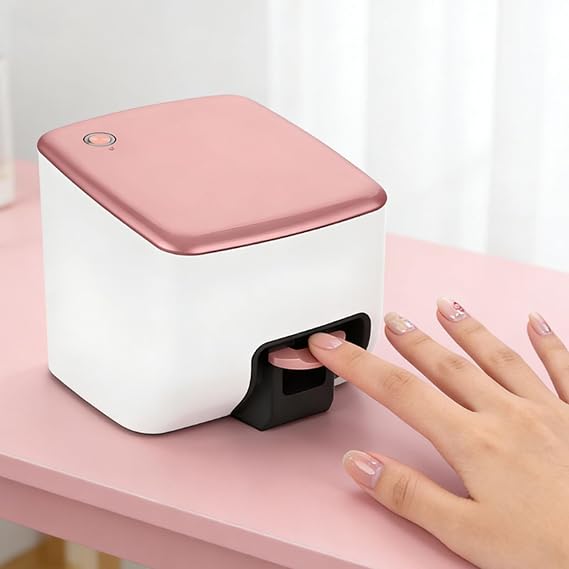 DIY Nail Printing Machine - 3D Portable Nail Art Printer With App - 2026 Nail-Art Machine 4800DPI & Auto Recognition, 1000+ Nail-Device For Salon & Home Use,99% Success Rate
