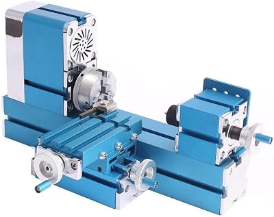 RUNAAJA 36W Mini Motorized Lathe Machine Metal Woodworking Hobby Teaching DIY Benchtop Woodworking Tools NEW for Hobby Science Education Modelmaking