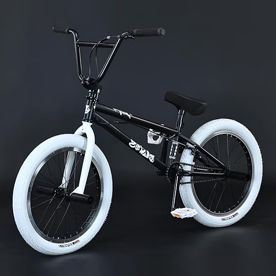 20 Inch BMX Bicycle Biketrial, Street Freestyle BMX Bikes-360° Rotating Handlebar, High Carbon Steel Body-Freestyle BMX Adult Kids Beginner Level to Advanced Riders, Professional Grade Stunt