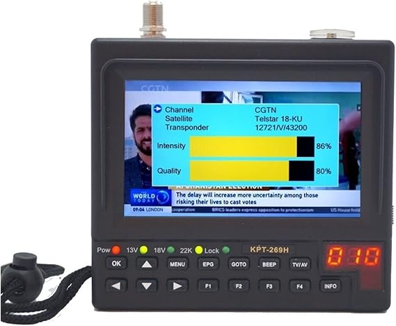 Digital Satellite Signal Meter KPT-269H DVB-S2 Satellite Finder Full HD Digital Satellite TV Receiver Finder Meter MPEG-4 HD DVB-S Satellite Finder
