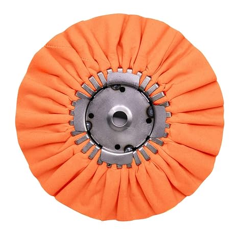 Renegade Products 9" X 3" X 5/8" Airway Buffing Wheel for Metal Polishing Aluminum & Stainless Steel for Wheels, Tanks & Bumpers (Orange)