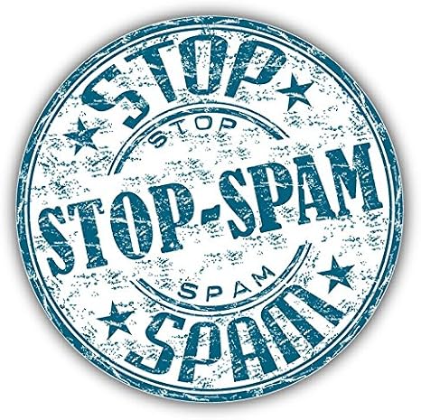 Zirni Stop Spam Grunge Stamp Sticker Decal Design