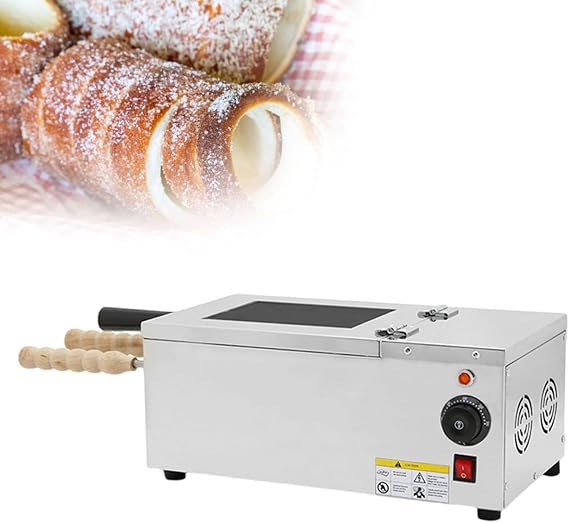 Commercial Chimney Cake Oven, Chimney Cake Making Machine Oven Machine, with 2 Roller, 50~300C Temperature, for Restaurant Home