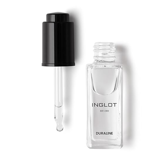 INGLOT Duraline Eyeliner Sealant & Makeup Mixing Liquid Clear 9 ml | Turns any eyeshadow into water-resistant liquid eyeliner; prolongs makeup durability; fragrance- and alcohol-free