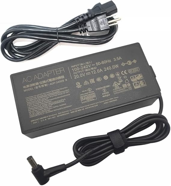 240W ADP-240EB B a20-240p1a Laptop ac Adapter for ASUS M16 GU603HM GU603ZX GU603ZW GU603ZM ROG 15 GX550LXS RTX2080 S15 S17 G15 G513 GX550LXS RTX2080 G733QM RTX2080 ga4a01q Laptop Charger