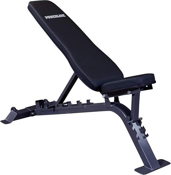Body-Solid Powerline (PFI150) Adjustable Bench - Durable Home Gym Weight Bench with Incline/Decline Settings, Compatible with Power Racks