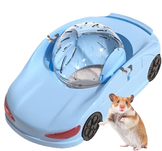Exercise Wheel for Hamsters, Silent Fitness Wheel Toy Vehicle for Small Pets,Hamster Running Ball Funny Transparent Ball for Hamsters, Ferrets & Animals 29.5x16.5x12cm