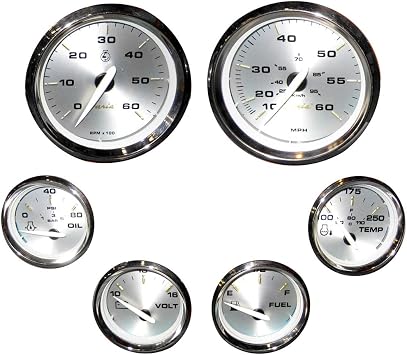 Faria Kronos Boxed Set of 6 Gauges f/Inboard Motors
