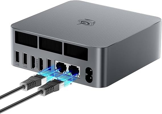 Beelink EQR5 Mini PC, Ryzen 5 5500U(6C/12T up to 4.0Ghz), AMD Mini Computer 16GB DDR4 500GB M.2 NVMe SSD Windows 11 Pro, 4K Dual Display,Dual HDMI, Dual 1000M LAN,WiFi6, BT5.2