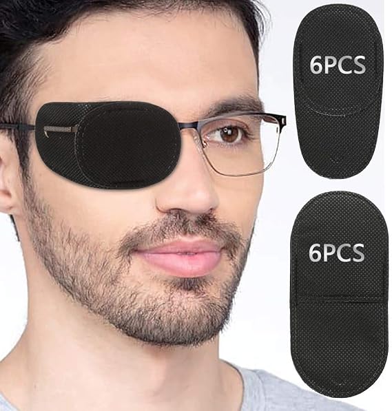 Eye Patches for Adults Kids Eye Patch for Glasses Treat Lazy Eye Amblyopia Strabismus for Left or Right Eyes