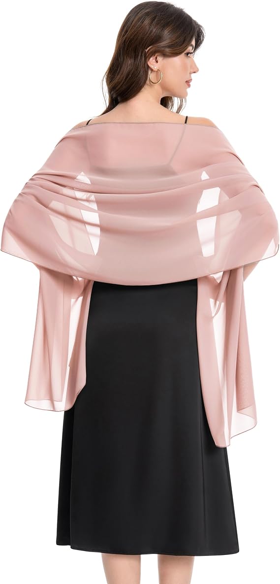 Women's Shawls and Wraps for Evening Dress Chiffon Shawl Soft Elegant Scarf