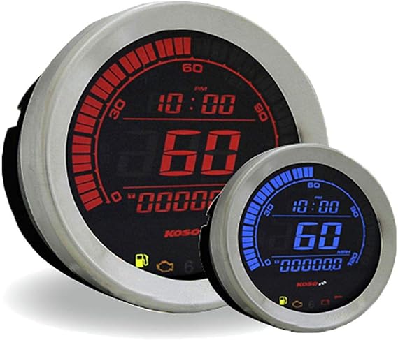 Koso BA051000 Speedometer (Silver Bezel,Hd-02S Harley-Davidson 4'')