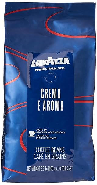 Lavazza Coffee Cream e Aroma Blue Espresso Bean Coffee Roasted Coffee Whole Beans 1000 g