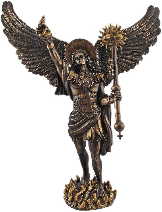 Pacific Giftware PTC 12.75 Inch Archangel Uriel with Spear Religious Resin Statue Figurine