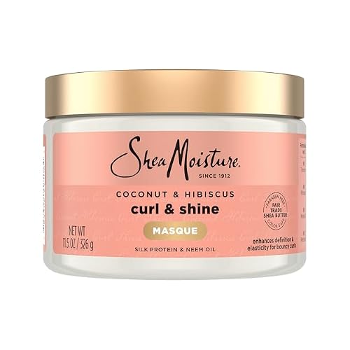 Shea Moisture Hair Mask Coconut & Hibiscus for Dry Curls Hair Mask with Shea Butter 11.5 oz