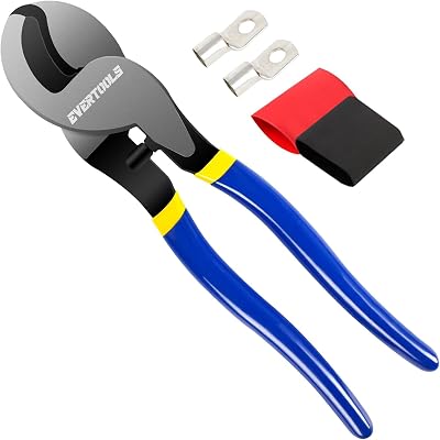High-Leverage Cable Cutter, 10-Inch Wire Cutter for Aluminum & Soft Copper Cables, Clean-Cut Hand Tool for Electrical & Telecom Work