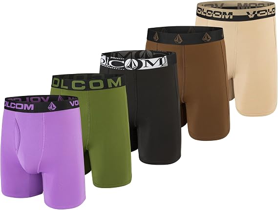 Volcom Mens Boxer Briefs Poly Spandex Performance Boxer Briefs Underwear