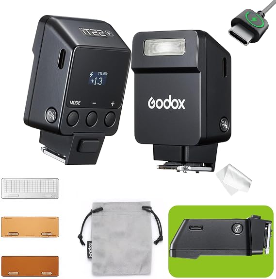Godox iT22F TTL Mini Flash for Fujifilm Cameras, Compact On-Camera Speedlite