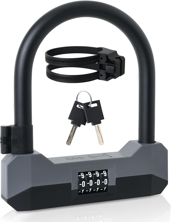 Bike Locks Heavy Duty Anti Theft, Combination Bicycle U Lock