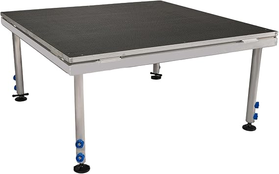 Hisonic PS02 4 X 4 Portable Stage Platform Modular System with Height Adjustable Riser (24" - 39")