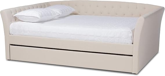 Baxton Studio Daybed, Double, Beige
