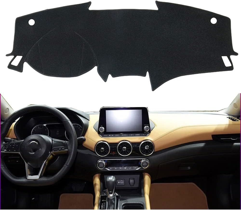 Car Dashboard Cover for Left Hand Drive Nissan Sentra B18 2020-2022 Carpet Dashmat Sun Shade Pad Car Styling Flannel All Black