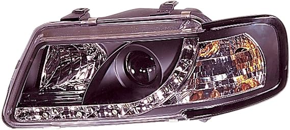 AUTO-STYLE Set Head lights incl. DRL compatible with Audi A3 8L 1996-2000 - Black