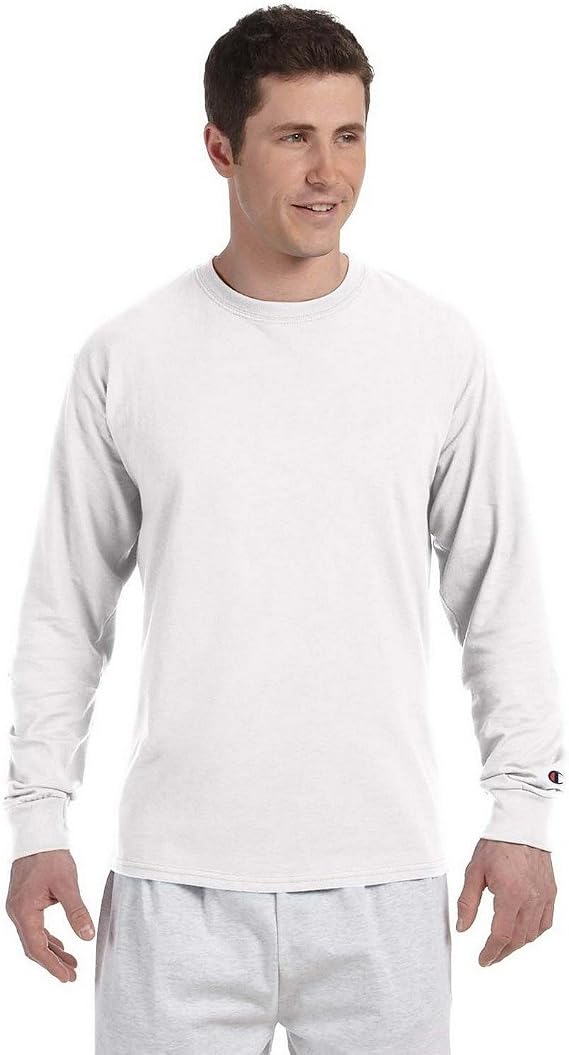 Champion Men's Long Sleeve Crew Neck Tagless T-Shirt