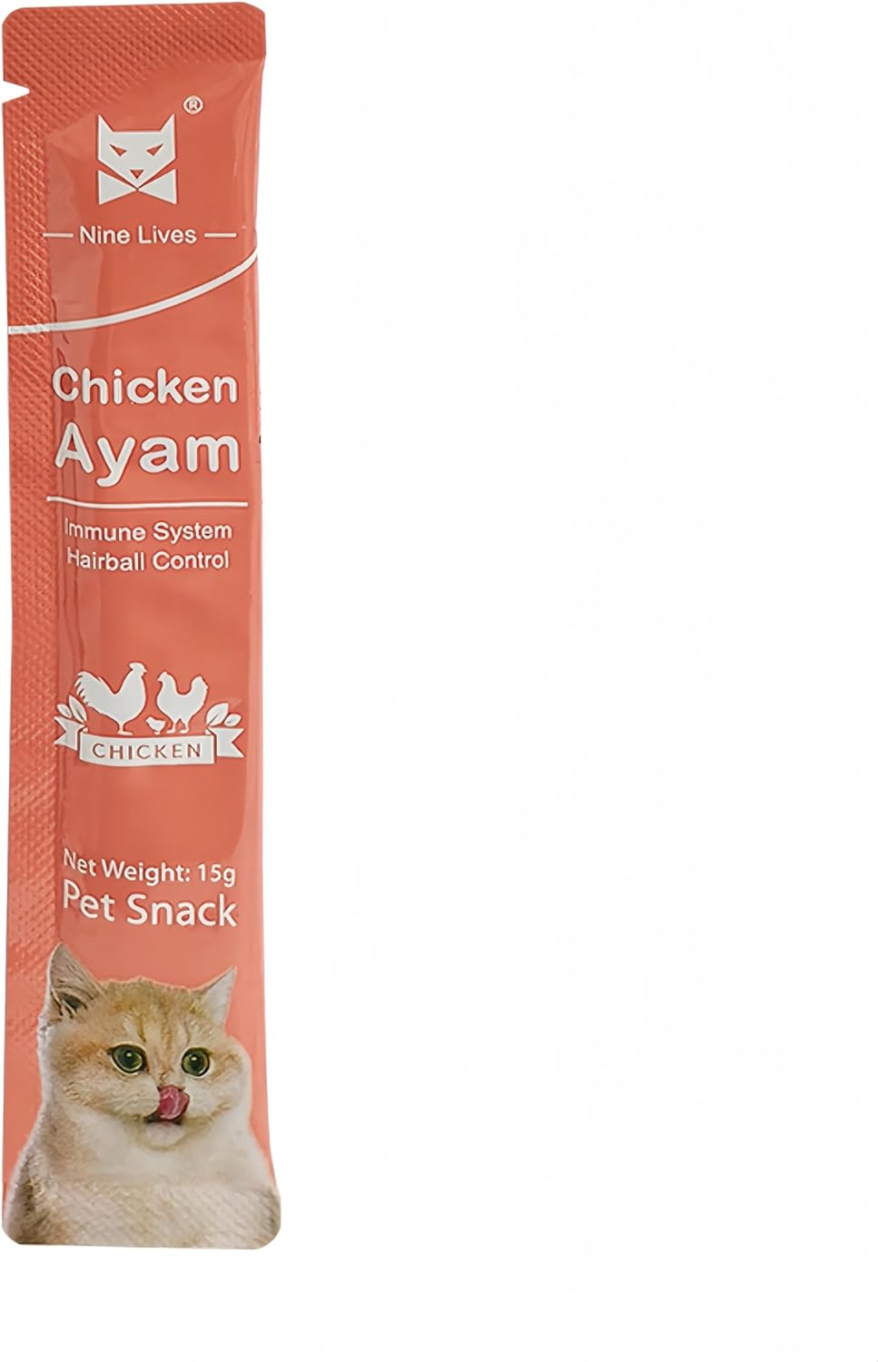 Delicious Cat Snacks for Weight Gain and Cheek Filling-Moist Cat Treats Sticks (5PCS, Chicken)