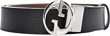 Gucci Interlocking GG Palladium Buckle Reversible BlackBrown or BlackNavy Belt