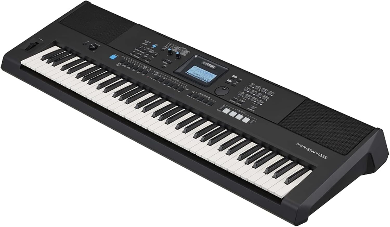 YAMAHA PSR-EW425 Digital Keyboard - Versatile, Portable Digital Keyboard with 76 Touch-Sensitive Keys, 820 voices and LCD Control Panel, in Black