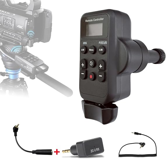 Wireless LANC Controller Camcorder Remote for Canon Sony Zoom Controller | For Canon G70 XA11 XA50 XA55 XF405 G60 G26 for Sony Z150 NX100 NX70 NX80 NX3 NX200 or Remote Jack (2.5 mm)