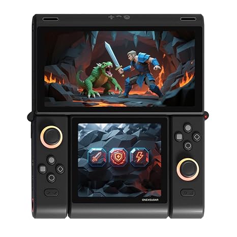 ONEXPLAYER ONEXSUGAR Dual OLED Gaming Handheld, Snapdragon G3 Gen3, Black