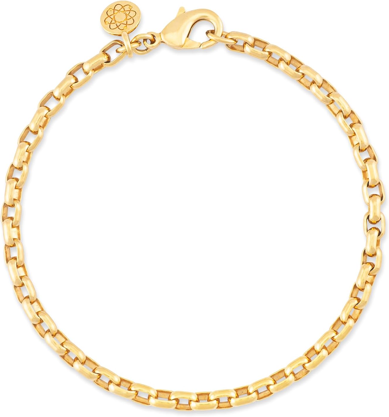 EMF Harmony Rolo Chain Bracelet – Sterling Silver or 18k Gold Vermeil with Bioresonance for Energy Balancing and Wellness – Adjustable Women’s Jewelry