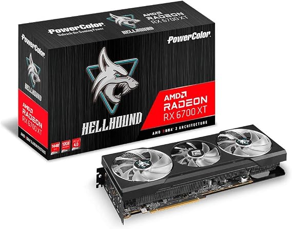 Power Color AMD Radeon RX6700XT Graphics Board GDDR6, 12 GB