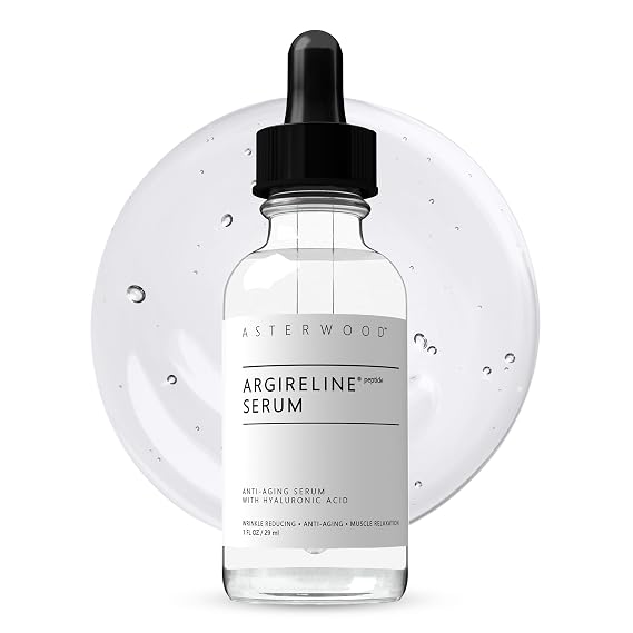 Asterwood Argireline Serum, Anti-Aging Peptide with Hyaluronic Acid 1 Fl Oz | Minimizes Wrinkles & Fine Lines, Deeply Hydrates, Fragrance-Free & Cruelty-Free