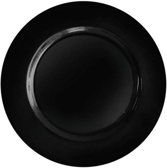 Tiger Chef Round Chargers for Dinner Plates - Charger Plates Black Beaded - 13-inch Wedding Charger Plates (96 Pack)