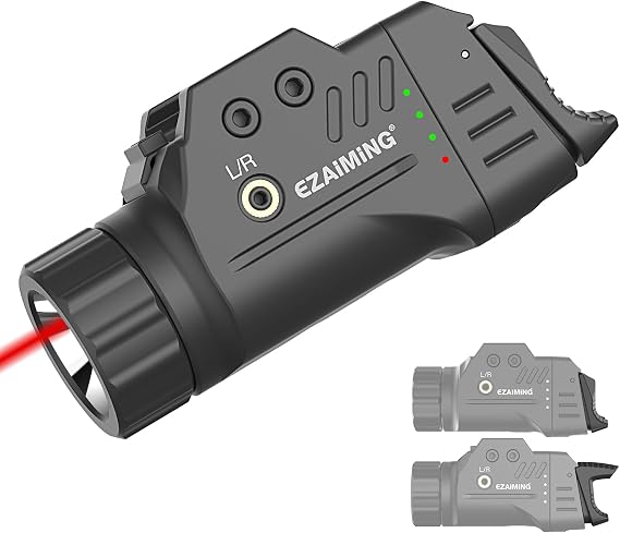 Red Laser Light Combo with Low and High Rear Switchs | 1000 Lumen, Picatinny/GLK Rail