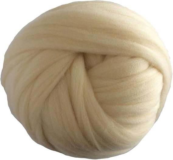 Zituop Super Soft Chunky Yarn Bulky Roving for Arm Knitting Blanket, 1.1lb (Beige)